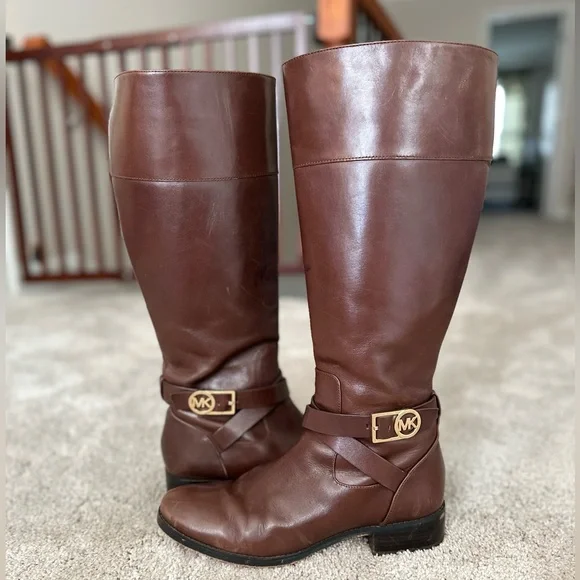 MICHAEL KORS women’s leather riding boots - Picture 1 of 8